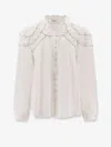 Isabel Marant Étoile Marant Etoile Women Christa Biologic Cotton And Viscose Shirt In White