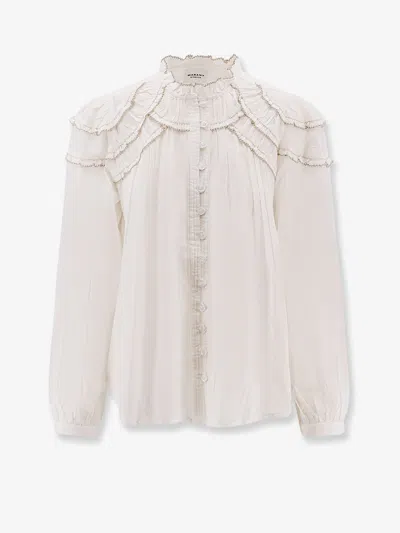 Isabel Marant Étoile Christa Biologic Cotton And Viscose Shirt In White