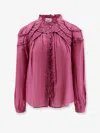 Isabel Marant Étoile Marant Etoile Women Christa Biologic Cotton And Viscose Shirt In Pink