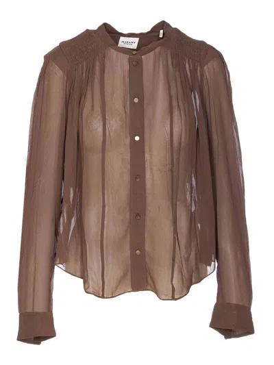 Isabel Marant Étoile Noeline Shirt In Brown