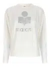 Isabel Marant Étoile Klowia T-shirt With Metallic Logo Print In White