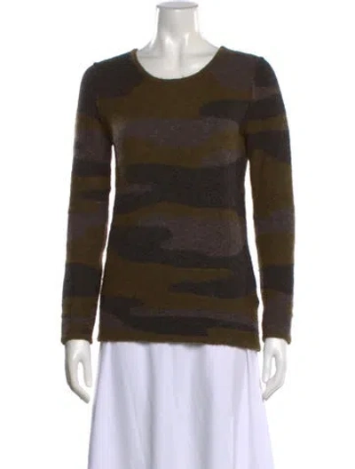 Pre-owned Isabel Marant Étoile Camouflage Print Crew Neck Sweater In Green