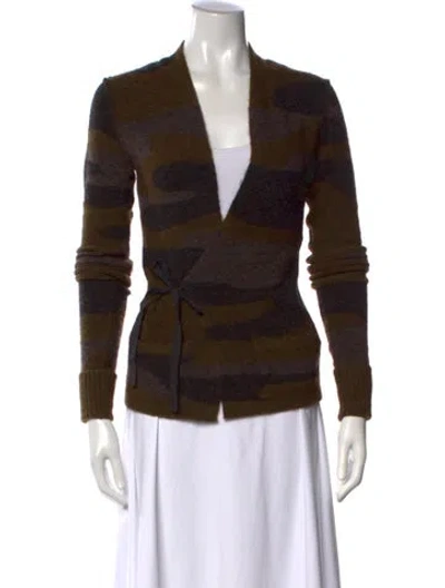 Pre-owned Isabel Marant Étoile Camouflage Print V-neck Sweater In Multi