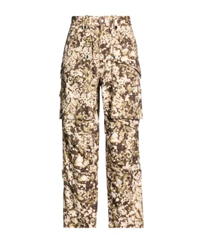 Isabel Marant Étoile Camouflage-print Straight Cargo Pants In Nude