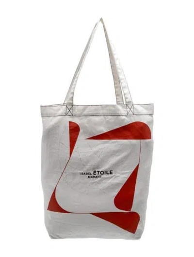 Pre-owned Isabel Marant Étoile Canvas Bucket Bag In White
