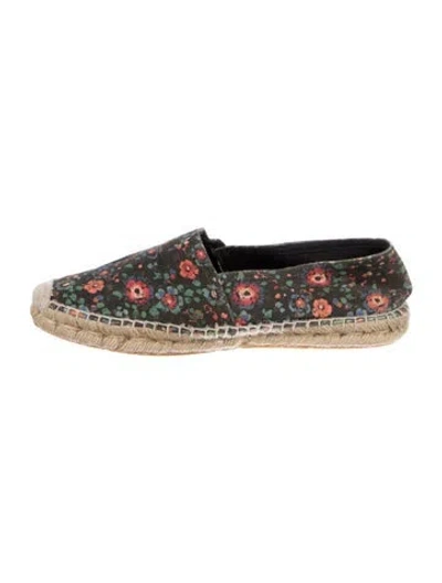 Pre-owned Isabel Marant Étoile Canvas Floral Print Espadrille Sneakers In Green