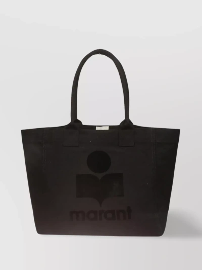 Isabel Marant Étoile Canvas Top Handle Shopper Bag In Black
