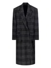 Isabel Marant Étoile Long Checked Double-breasted Notched Lapels Coat