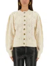 Isabel Marant Étoile Isabel Marant Etoile Lace-knit Cardigan With Button Details In Neutral