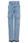 Isabel Marant Étoile Cargo Pants In Cyan