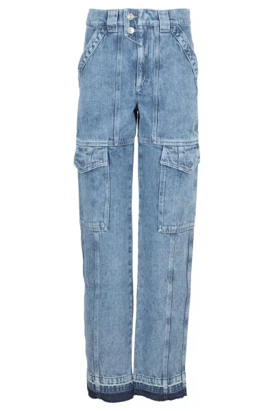 Isabel Marant Étoile Cargo Pants In Cyan