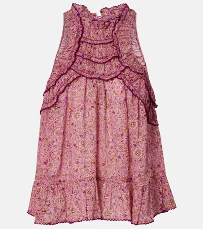 Isabel Marant Étoile Carlee Printed Ruffled Cotton Blouse In Pink