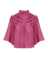 Isabel Marant Étoile Carmen Crop Ruffle Top In Pink