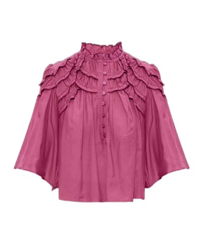ISABEL MARANT ÉTOILE ISABEL MARANT ÉTOILE CARMEN GATHERED VOILE TOP