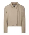 Isabel Marant Étoile Short Double-breasted Textured Jacket In Nude