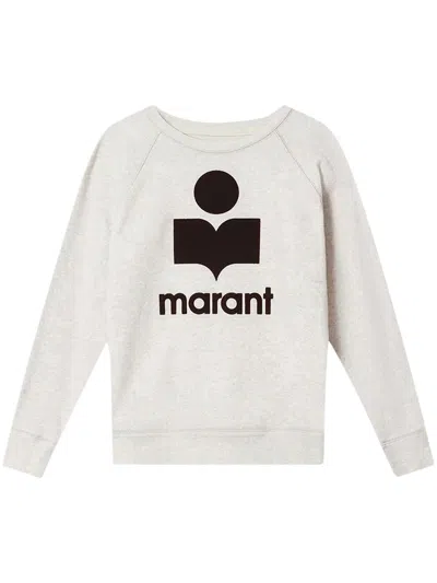 Isabel Marant Étoile Casual Graphic Knit Sweater With Relaxed Fit In White