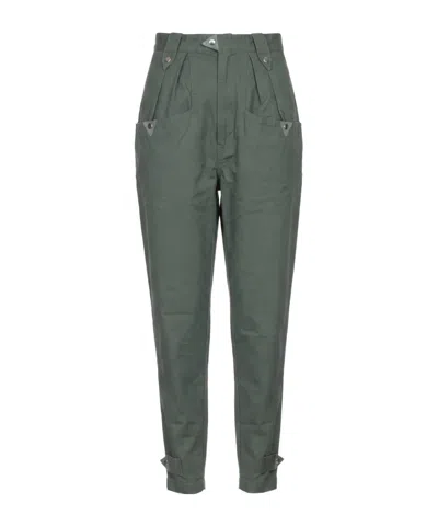 Isabel Marant Étoile Casual Straight-leg Pants, In Green
