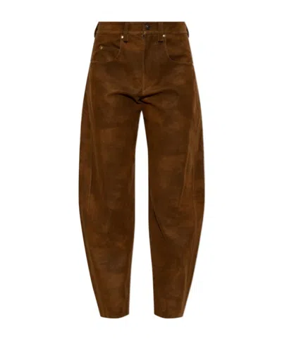Isabel Marant Étoile Casual Trousers With Belt Loops In Brown