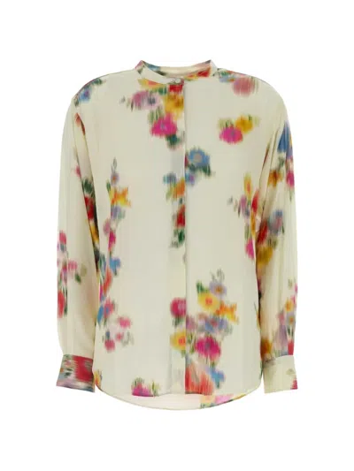 Isabel Marant Étoile Isabel Marant Etoile Printed Crepe Catchell Shirt In White