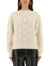 Isabel Marant Étoile Isabel Marant Etoile Ivory Lace Knit Sweater Marant Étoile In Neutral