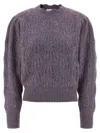 Isabel Marant Étoile Blue-violet Openwork Alpaca-blend Sweater In Purple