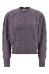 Isabel Marant Étoile Blue-violet Openwork Alpaca-blend Sweater In Purple