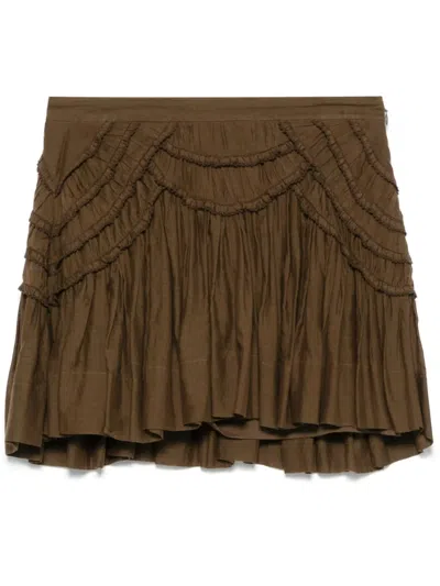 Isabel Marant Étoile Ceola Mini Skirt In Brown