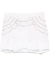 Isabel Marant Étoile Womens White Ceola Cotton-blend Mini Skirt In White