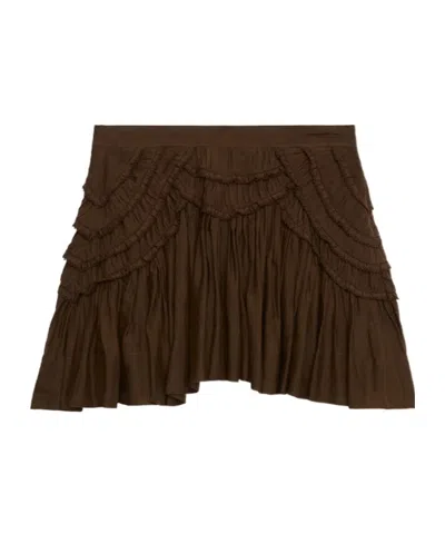 Isabel Marant Étoile Ceola Mini Skirt In Brown