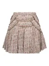 Isabel Marant Étoile Ceola Printed Cotton Mini Skirt In Brown