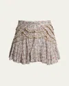 Isabel Marant Étoile Ceola Printed Ruffle Mini Skirt In Multi