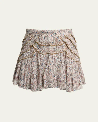 Isabel Marant Étoile Ceola Printed Ruffle Mini Skirt