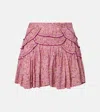Isabel Marant Étoile Ceola Printed Ruffled Cotton Skirt In Pink