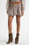 Isabel Marant Étoile Ceola Ruffle Cotton Miniskirt In Neutral