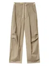 Isabel Marant Étoile Ceryne Striped-pattern Drawstring Trousers In Brown