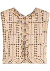 Isabel Marant Étoile Printed Buttoned Fitted Sleeveless Top