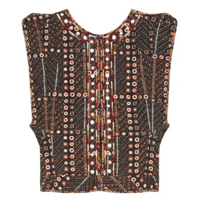 Isabel Marant Étoile Isabel Marant Etoile Cerza Short Embroidered Cardigan In Black