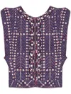 Isabel Marant Étoile Cerza Padded And Quilted Cotton Vest In Purple