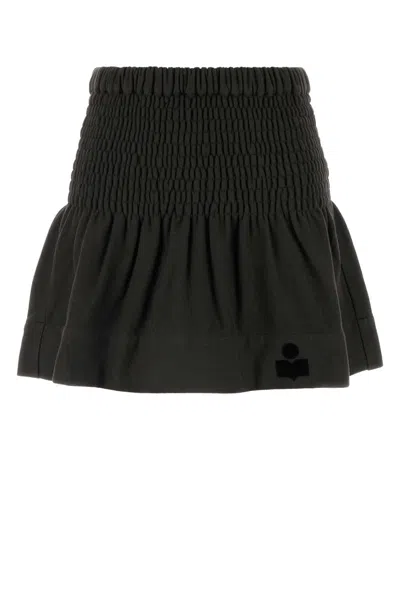 Isabel Marant Étoile Isabel Marant Etoile Charcoal Cotton Pacifica Mini Skirt In Gray