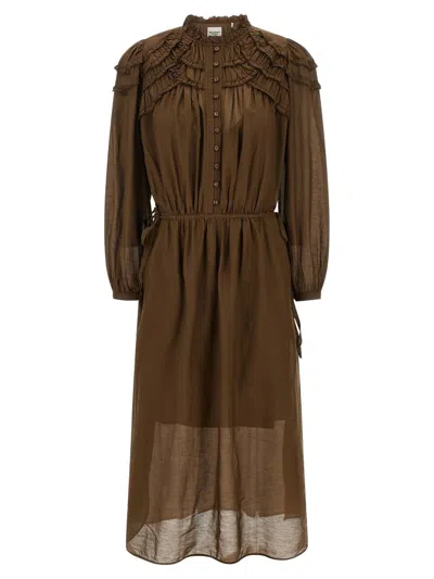 Isabel Marant Étoile Charissa Dresses Green In Brown