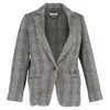 Isabel Marant Etoile Charly Herringbone Blazer In Grey Wool In Grey
