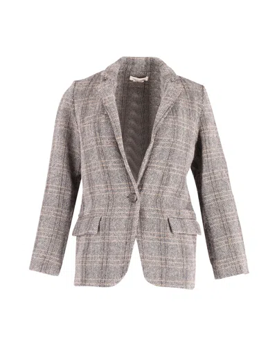 Isabel Marant Étoile Isabel Marant Etoile Charly Herringbone Blazer In Multicolor Wool In Gray