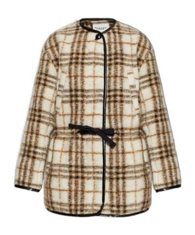 Isabel Marant Étoile Check Patterned Ullana Jacket In Brown