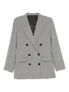 Isabel Marant Étoile Checked Double-breasted Jacket In Gray