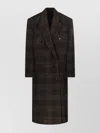 Isabel Marant Étoile Checked Double-breasted Lapel Coat In Black
