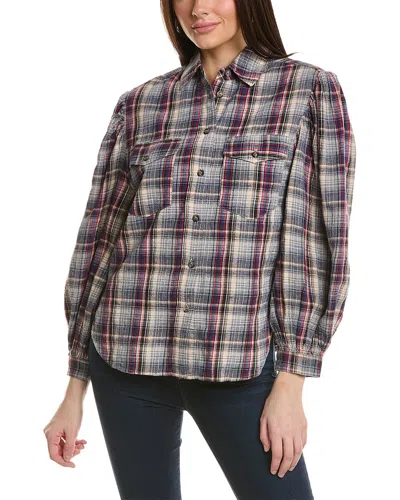 ISABEL MARANT ISABEL MARANT ETOILE CHECKED LINEN-BLEND BLOUSE