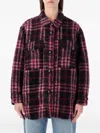 Isabel Marant Étoile Harvely Check Overshirt Jacket Plaid Design In Brown