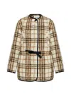Isabel Marant Étoile Check Patterned Ullana Jacket In Brown