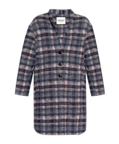 Isabel Marant Étoile Etoile Isabel Marant Gabriel Checked Buttoned Coat In Multi