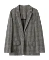 Isabel Marant Étoile Checked Wool Single Breasted Blazer In Gray